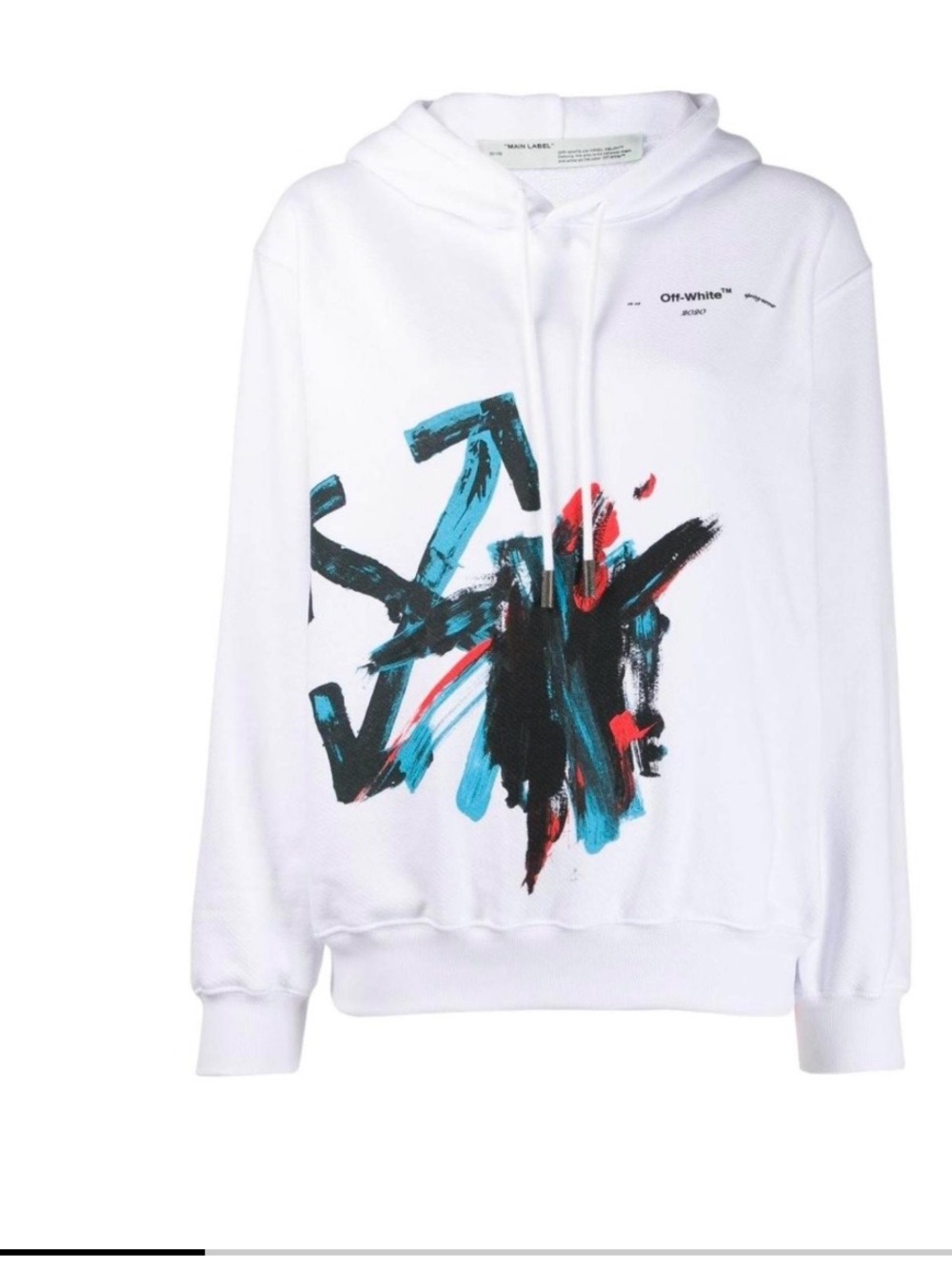 Off-White Virgil Abloh design Abstract Arrow Hoodie | White | women’s Size L